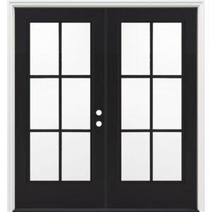 American Residential Front Entry Door Composite Material Swing Open Minimalist Fully Customizable Various Colors Glass Inserts