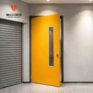 Fire Rated Steel Door for Emergency Exit Fire Resistant & Fireproof Interior/Exterior Use Warehouse Workshop