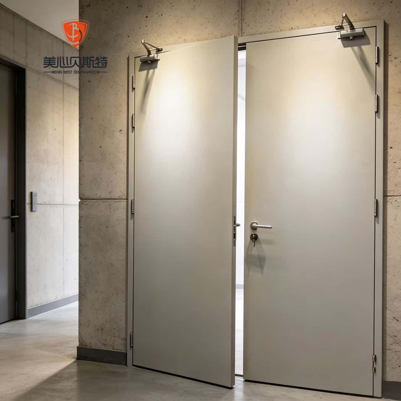 Factory Price High Quality Fire Rated Steel Slab Doors Soundproof Door Hospital Supermarket Fiberglass