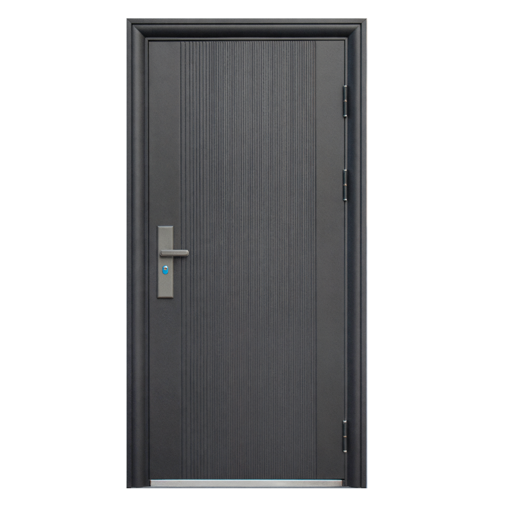 Heavy Duty Anti-Theft Minimalist Steel Entrance Door with Finished Surface