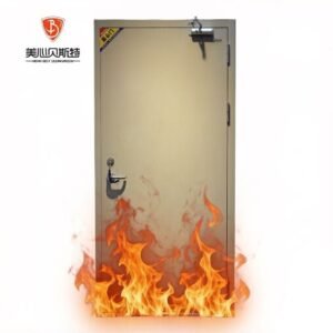 For Listed Approved Modern Security Fire Door Fire Resistance Steel Fire Rated Hotel Exterior Single Leaf Fireproof Door