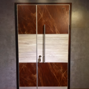 EN ISO Certified Galvanized Steel Medium Fiberboard Armored Entrance Residential Anti-theft Steel Door.