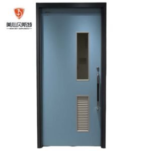 Fire Rated Modern Steel Frame Ecological Interior Door Fireproof Sound Insulation Eco Door for Bedroom Office Hospital