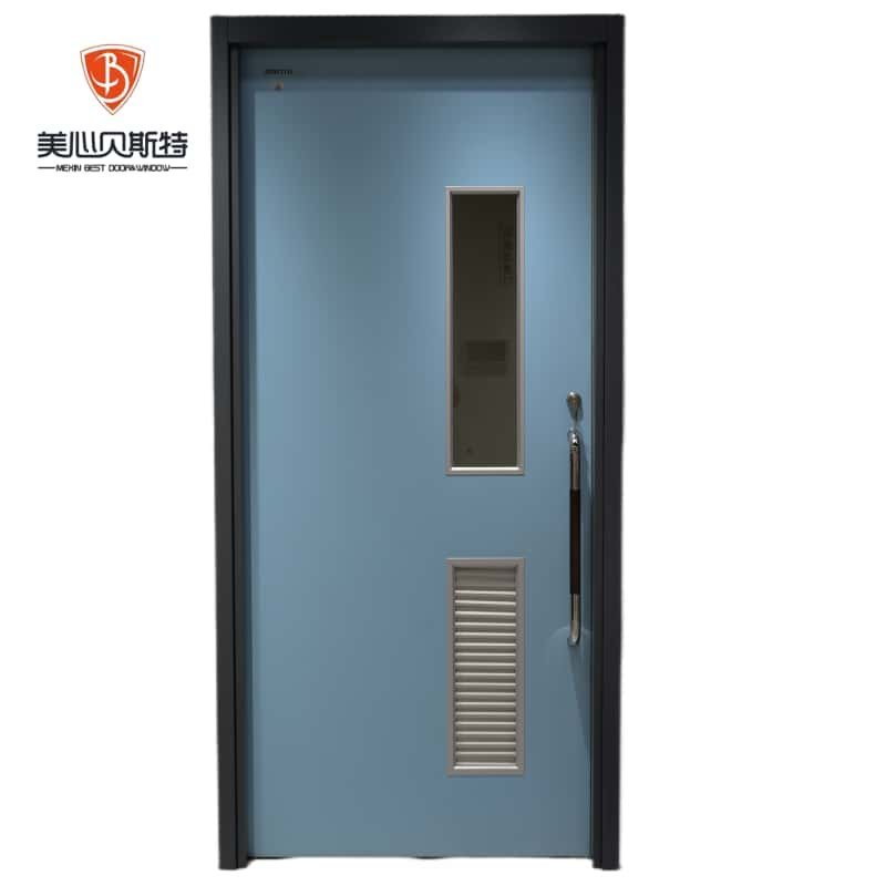 Fire Rated Modern Steel Frame Ecological Interior Door Fireproof Sound Insulation Eco Door for Bedroom Office Hospital
