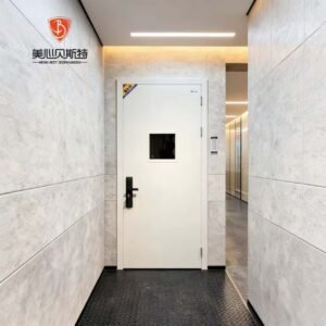 Steel Rated Fireproof Doors with Fiberglass Screen for Commercial Interior Use in Supermarket & Hospital