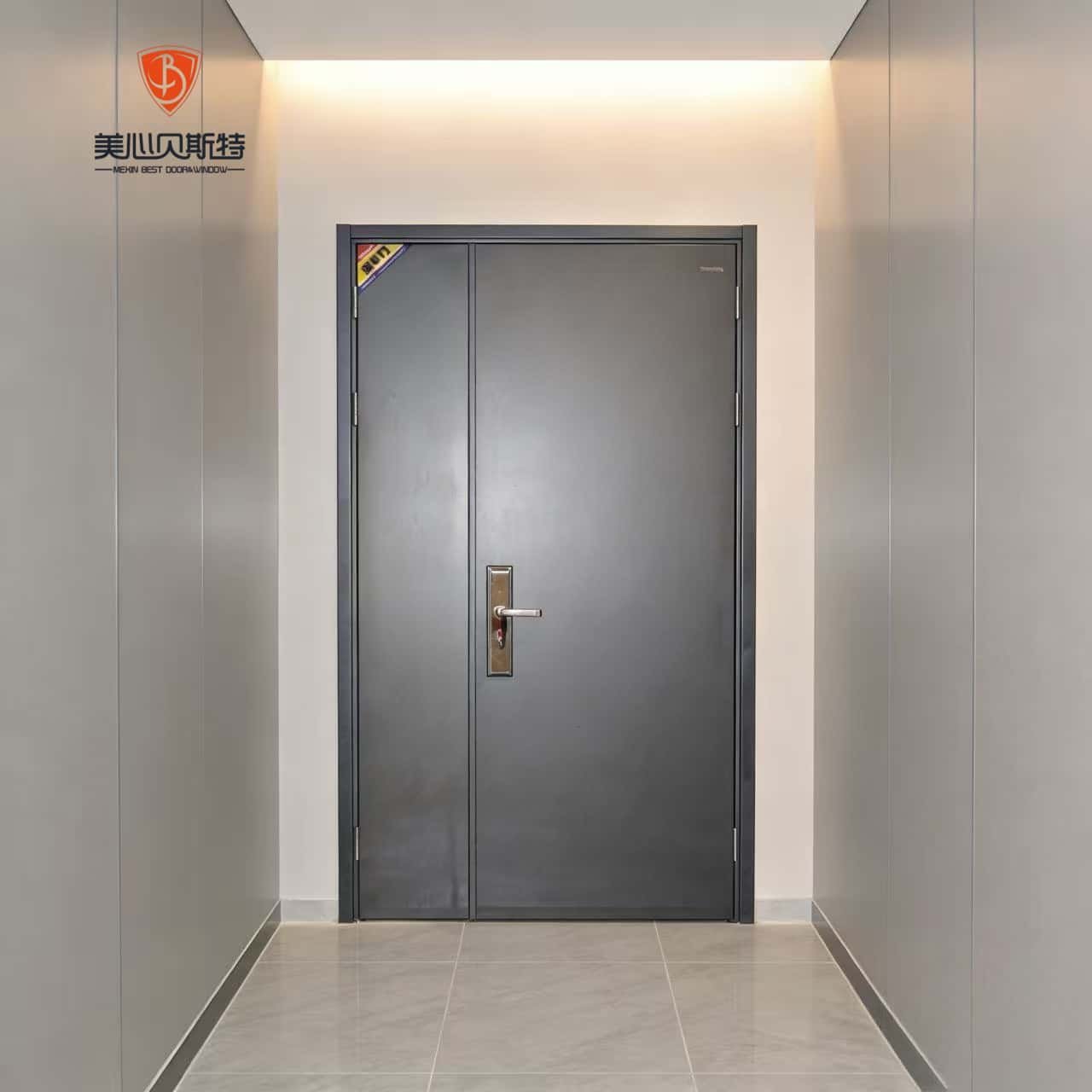 Factory Direct Sales Hospital Supermarket Use Steel Fire Doors Fiberglass Modern Design Partition Metal Slab Security