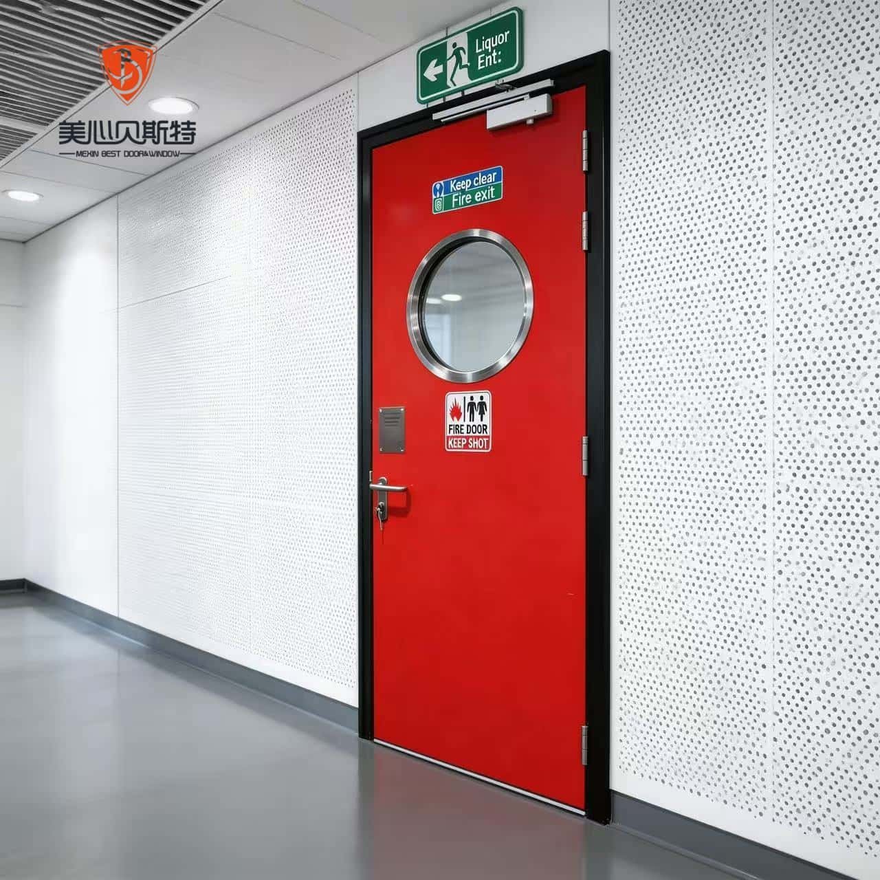 Steel Fireproof Interior Door Waterproof Anti-Theft Security Door for Hospital Living Room Apartment