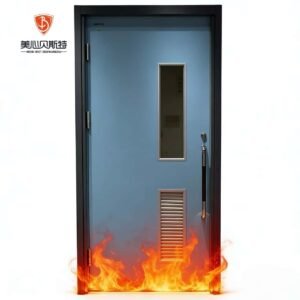 Modern Steel Fire Door with Fire Prevention for Exterior School Use Industrial Civil Construction Commercial Applications