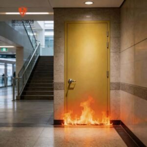 Commercial Building 90 120 180 Minutes Metal Rated Fireproof Steel Fire Door for Interior Emergency Hospital Warehouse