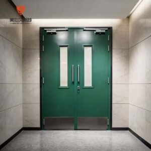 UL Certification Metal Steel Door 1.5mm 1.2mm Steel Sheet 90min Fire Rated Door With Vision Panel