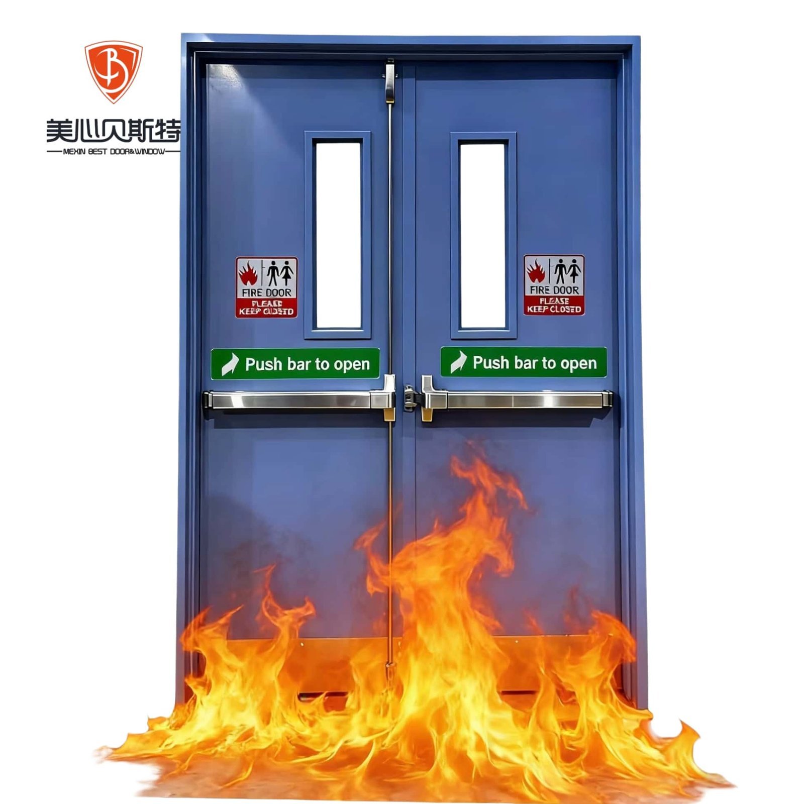 Certified Minimalist Zinc Prevention Coating Industrial Civil Construction Frame Steel Fire Door Commercial Hospital
