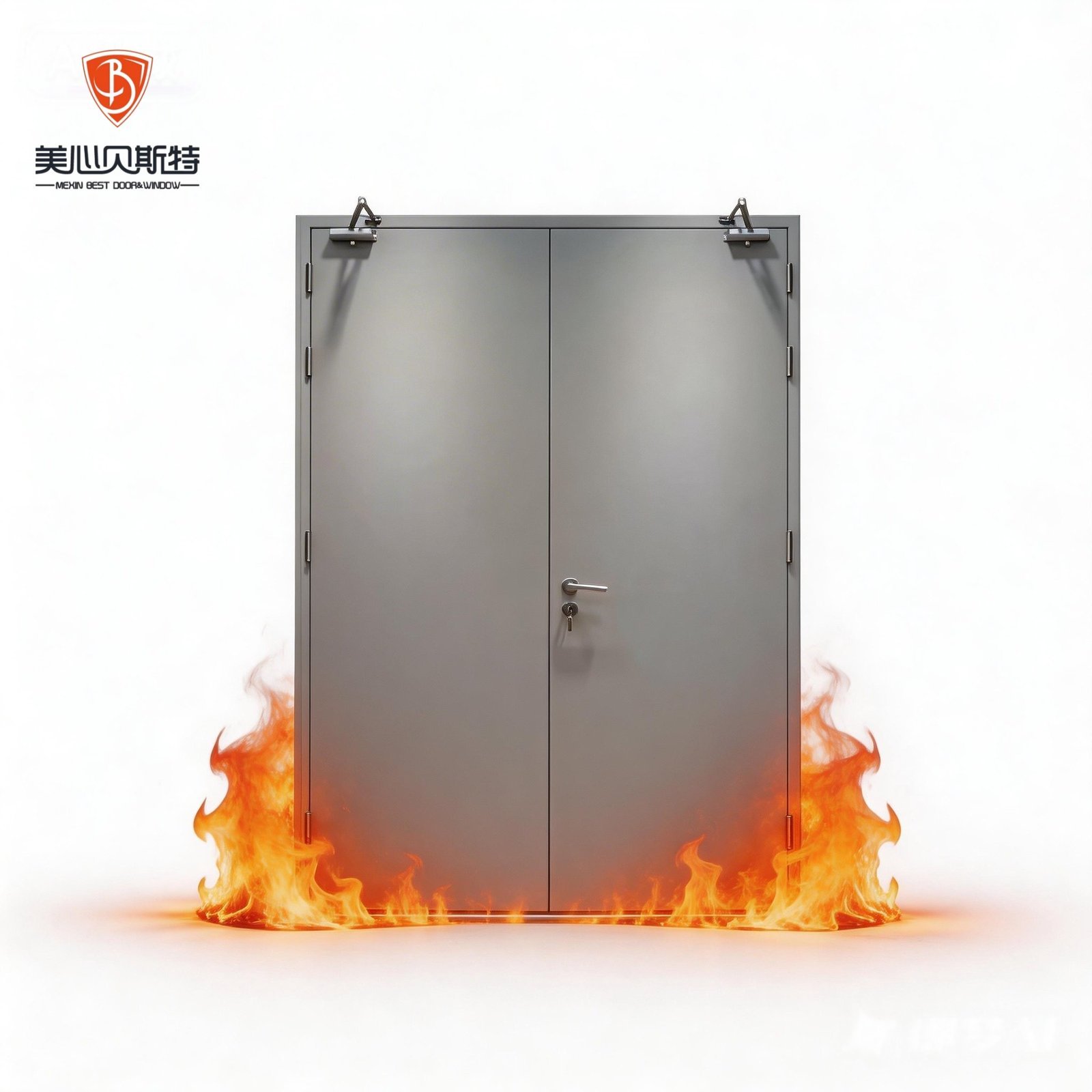Standard Sizes Modern Custom Built Architectural Supermarket Hospital Safety Fireproof Steel Fire Door UL Certification