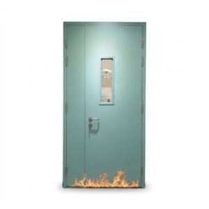 20-180 Minutes Fire Resistant Steel Hollow Metal Door for WHI Certified Modern for Commercial Hospital Office School Supermarket