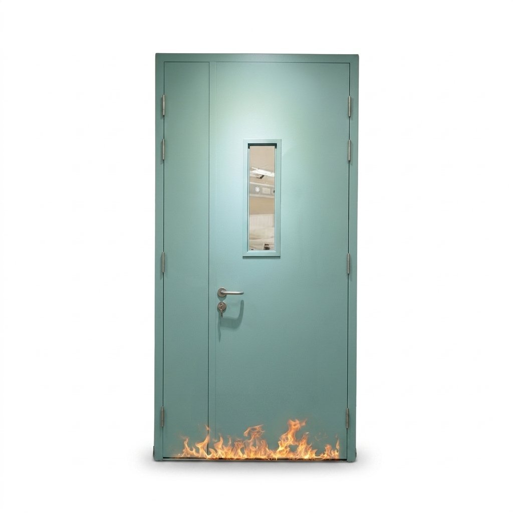 20-180 Minutes Fire Resistant Steel Hollow Metal Door for WHI Certified Modern for Commercial Hospital Office School Supermarket