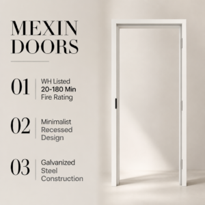 Galvanized Steel Fireproof Door Frame Set Pre-Punched Hardware Cutouts Fire-Rated Anchor Screws Interior Door Frame Wholesale