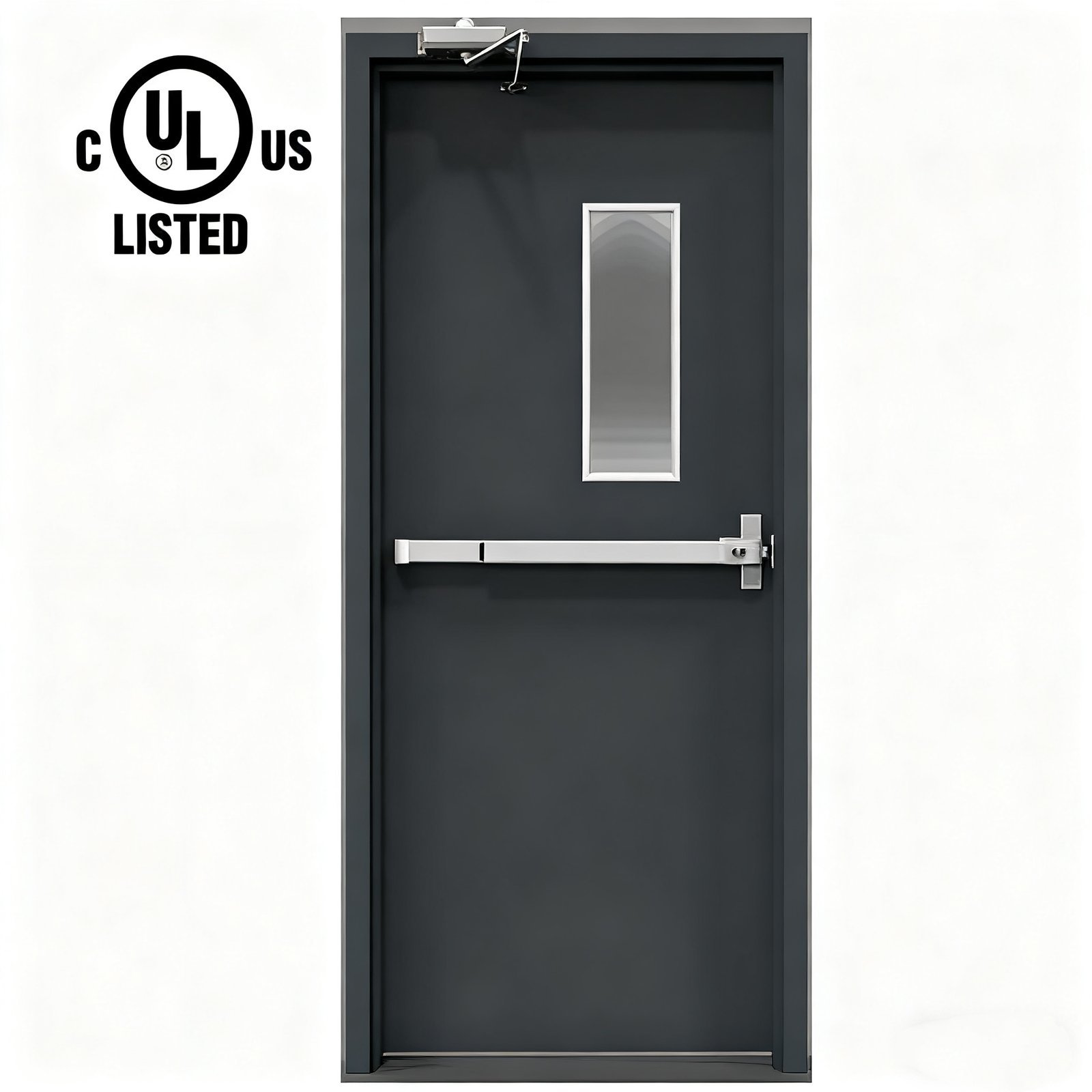 Commercial Fireproof Exit Door Fireproof Door Steel Galvanized UL Galvanized Steel Fireproof Door