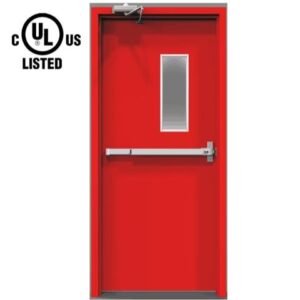 Certification Fire Red Safety Steel Door Contemporary Design Architectural Export Fire Safety Door.