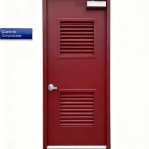 Fire Certified Custom Single-leaf Louvered Doors for Costa Rican Medical Facilities