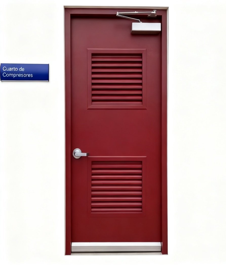Fire Certified Custom Single-leaf Louvered Doors for Costa Rican Medical Facilities