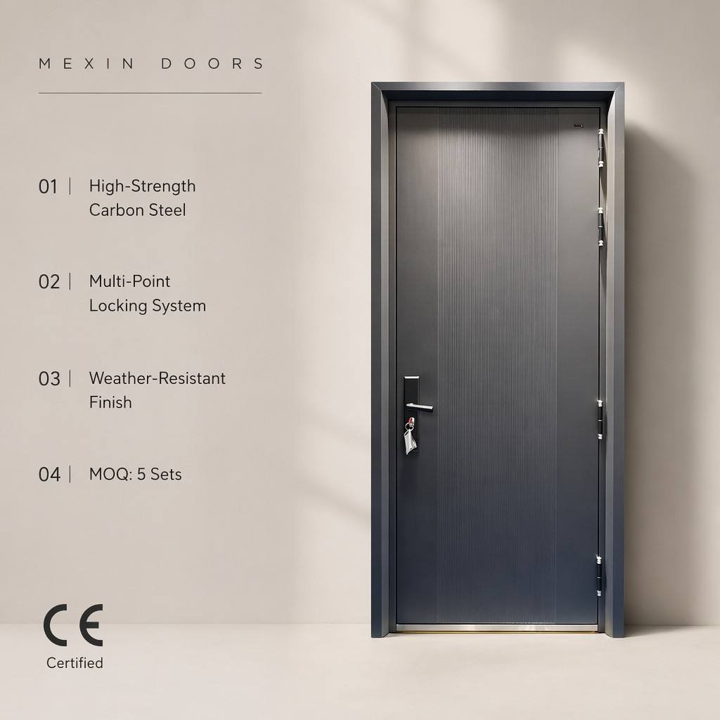 Economical Steel Security Entry Door Durable Metal Front Door for Home Entrance and Warehouse Project CE Certified