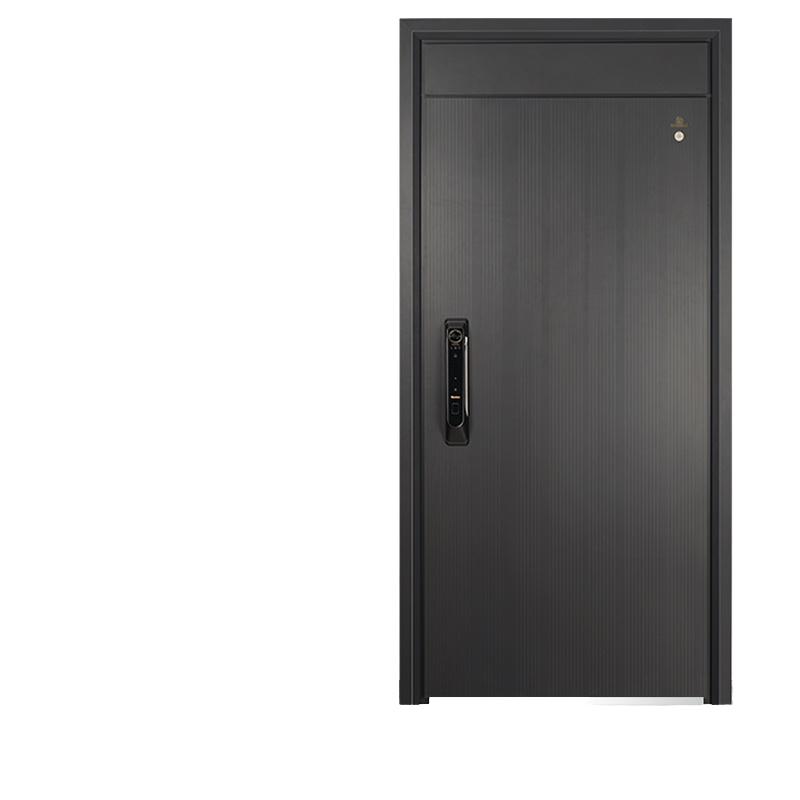 Modern Finished Steel Security Door Class a Fingerprint Lock Side Opening High-end Villa Entry Door 8905