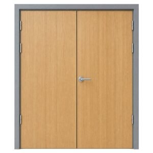 3 Hour Fire Rated Steel Door UL Listed Standard Pair Double Leaf 45mm Commercial Interior Door Standard Pair