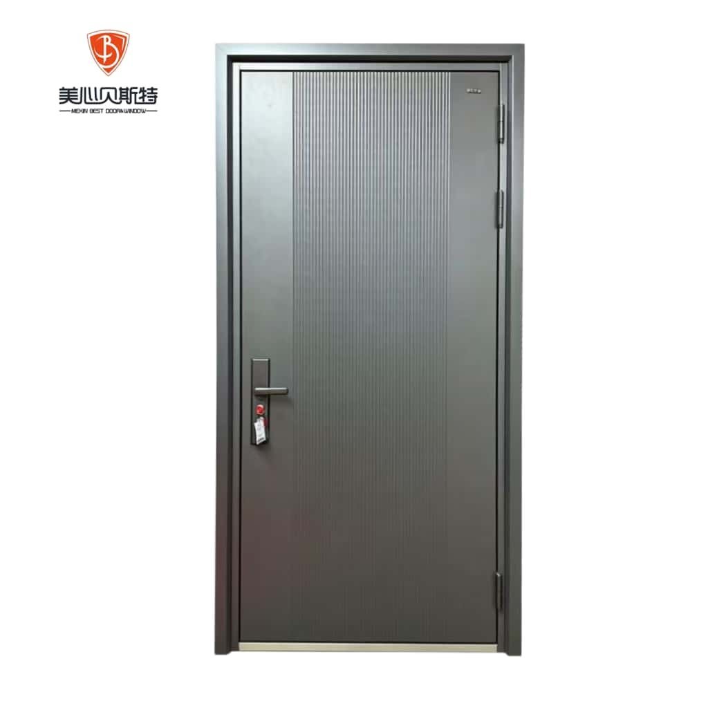 Modern Villa Interior Solid Wood Entry Door with Waterproof Feature and Stainless Steel Screen Netting