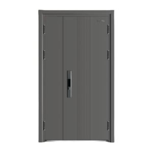 Low Maintenance Elegant Cast Aluminum Front Door Decorative Glass Farmhouse Supermarket Use Fire Prevention 5 Year Warranty