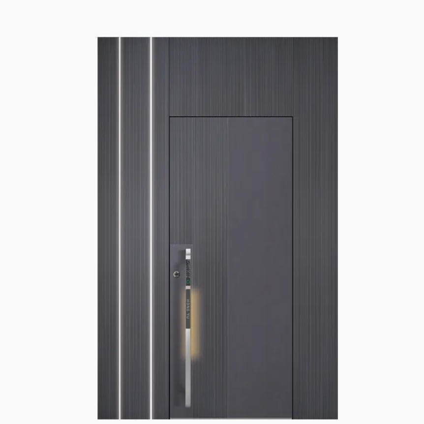 Luxury Standard Modern Waterproof Aluminum Alloy Entry Door Anti-Theft Exterior Design for Residence & Villa Garden