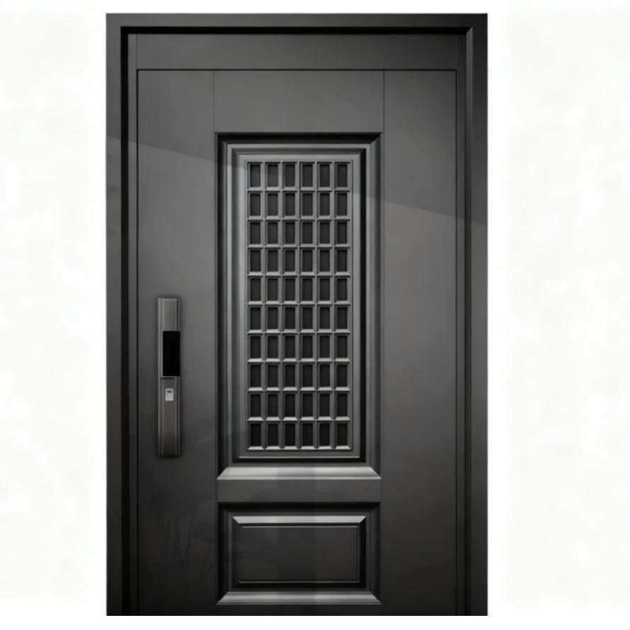 Ventilated Anti-Theft Waterproof Interior Steel Entry Door Home Security Breathable Middle Single Main Door 6280