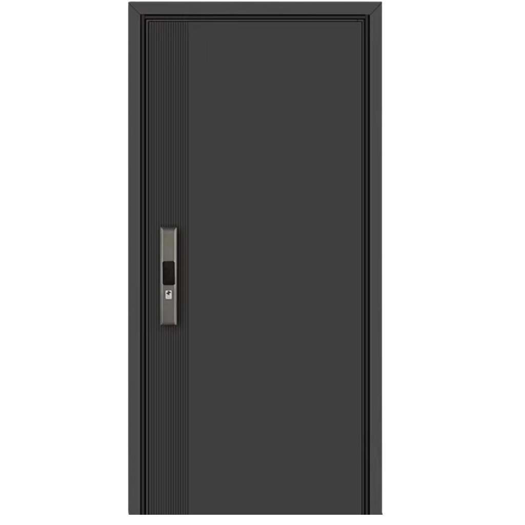 Modern CE Steel Security Door with Fingerprint Lock for Interior Apartment Use Single Door Entry High Security Model XGM-DZ