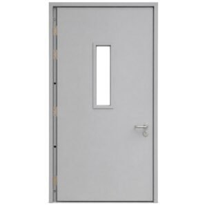 45 Minute Steel Fire Door UL Listed Single Leaf with Glazed Vision Panel for Hotel Corridor