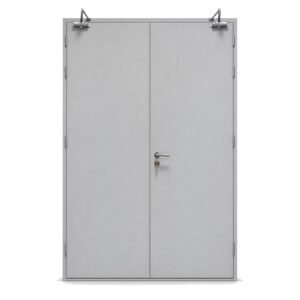 3Hour Fire Rated Double Leaf Steel Fire Door with Fire Rated Vision Panel for US Commercial Building Projects