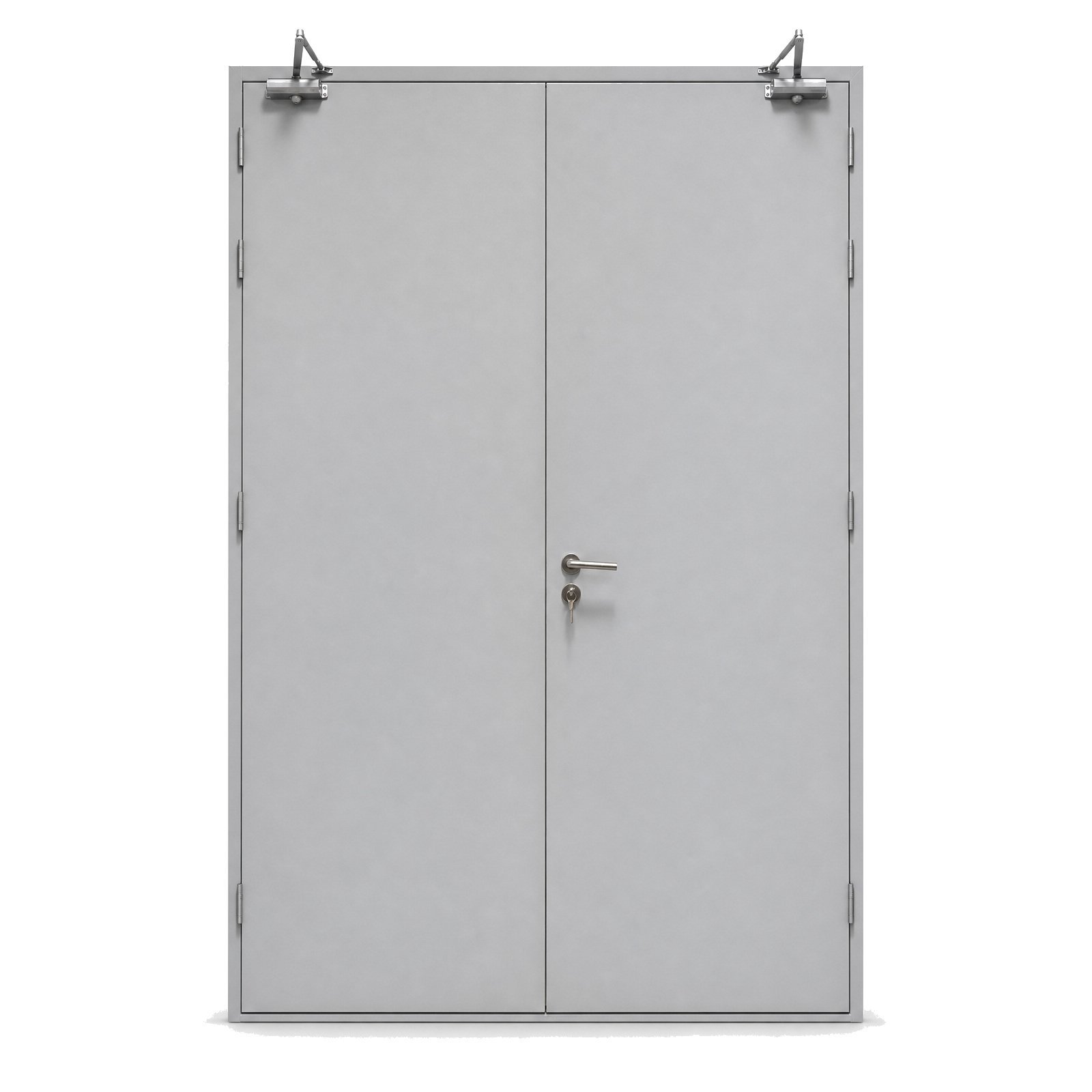 3Hour Fire Rated Double Leaf Steel Fire Door with Fire Rated Vision Panel for US Commercial Building Projects