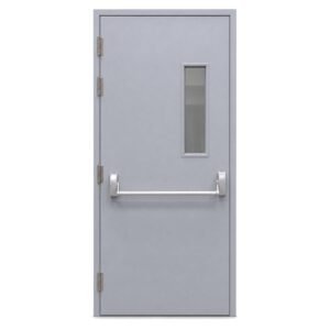 3 Hour Fire Rated Steel Door UL Listed Single Leaf 45mm Water Based Paint Finish Steel Fire Door for Commercial Buildings