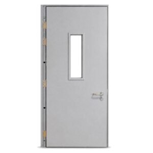 3 Hour Fire Rated Steel Door UL Listed Single Leaf 45mm Galvanized Steel Fire Door Powder Coated for Commercial Buildings