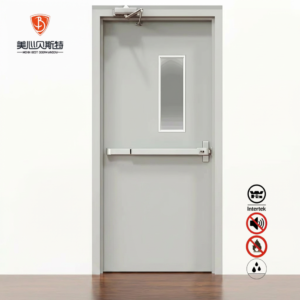 WH Certified Warnock Hersey 90 Mins Fire Rated Steel Door with UL Listing for Commercial Building Metal Emergency Exit Doors USA