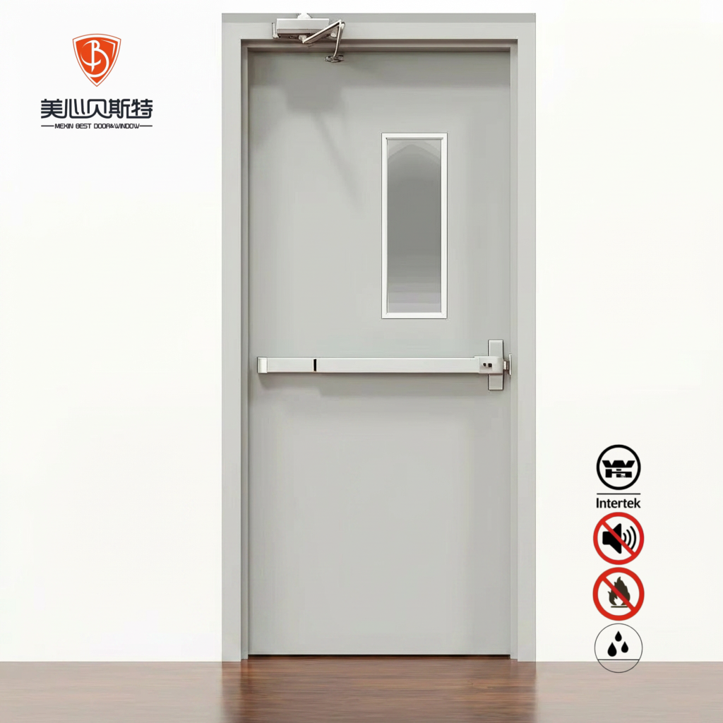 WH Certified Warnock Hersey 90 Mins Fire Rated Steel Door with UL Listing for Commercial Building Metal Emergency Exit Doors USA