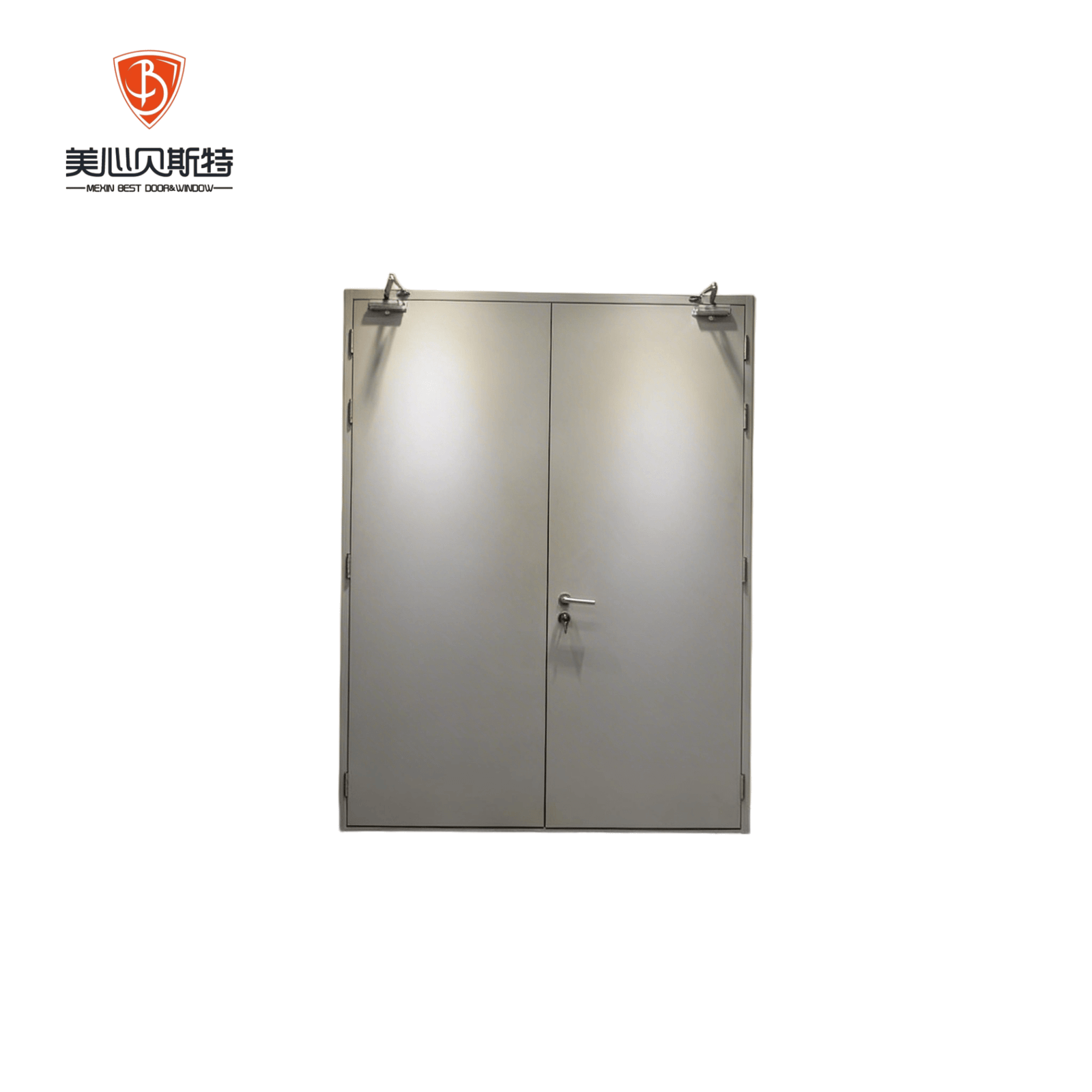 Steel Fire Resistant Safety Door Vision Panel Soundproof Thermal Insulation for Supermarket Hospital Workshop Use
