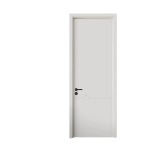 Modern Design Waterproof Solid Wood Interior Door Simple Style Custom Bedroom Wooden Door for Villa/Apartment 9445