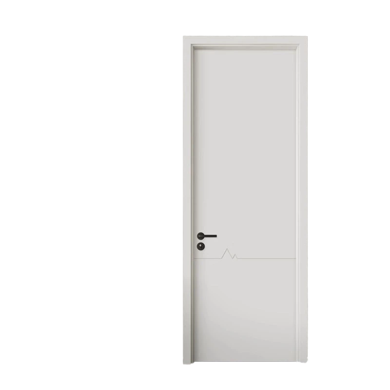 Modern Design Waterproof Solid Wood Interior Door Simple Style Custom Bedroom Wooden Door for Villa/Apartment 9445