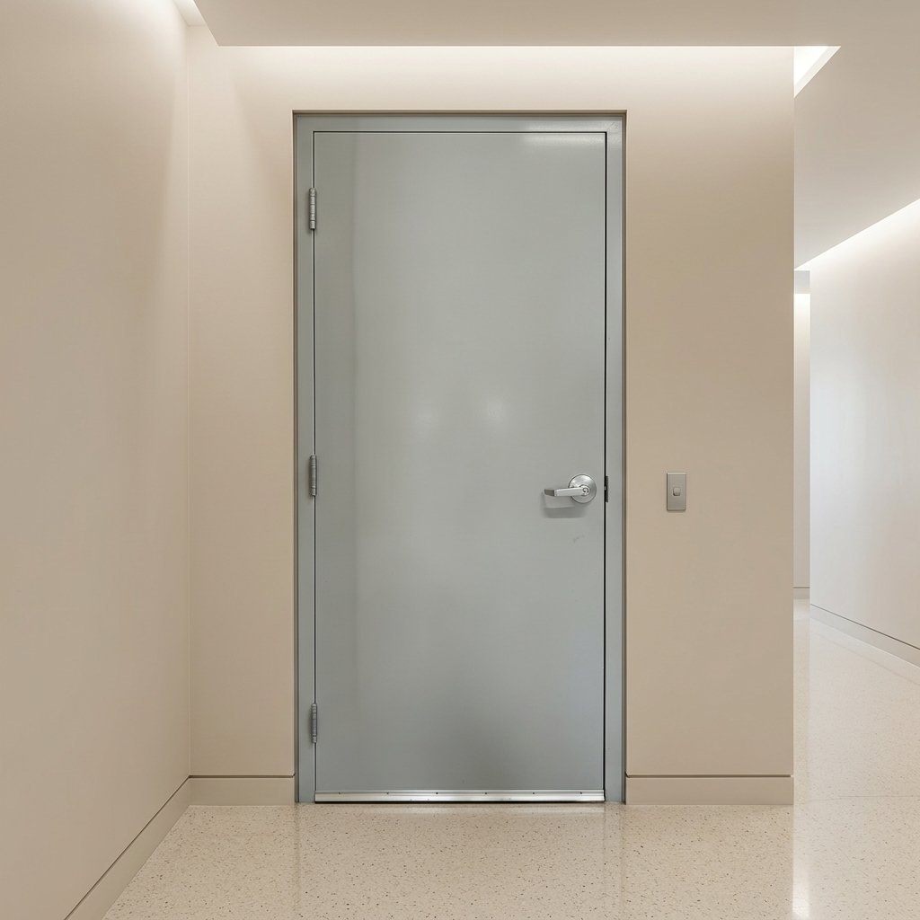 3 Hour Fire Resistance Steel Fire Door US Code Compliant Modern Front Entry Door for Hotels and Warehouses