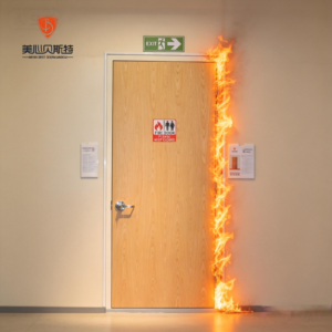 Hospital Minimalist Fire Rated Steel Security Doors with PU Painted Finish for Apartment Corridors