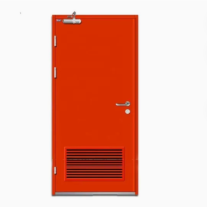 CE Approved 180minutes Fireproof Steel Fire Rated Door with Louver