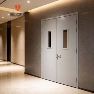 Golden House Modern Steel Fire Prevention Double Door for Apartment Interior/Exterior Use with Finished Surface