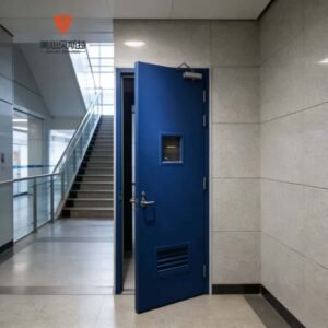 Custom Fire-Proof Steel Door Security Grade Fire Door for Main Entrance Finished in Traditional Design Style