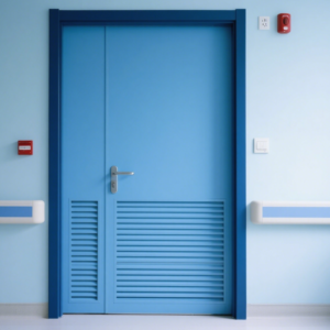 Cheap Commercial Louvered Steel Door.