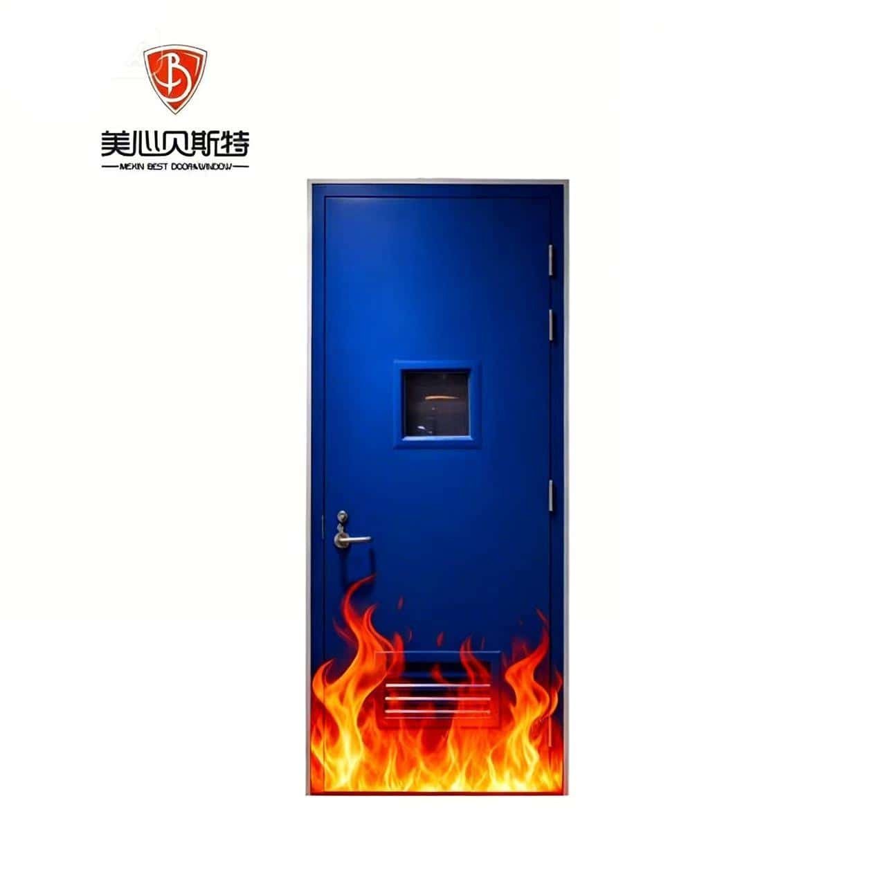 Apartment Steel Fireproof Fire Rated Emergency Escape Door Fire Steel Door