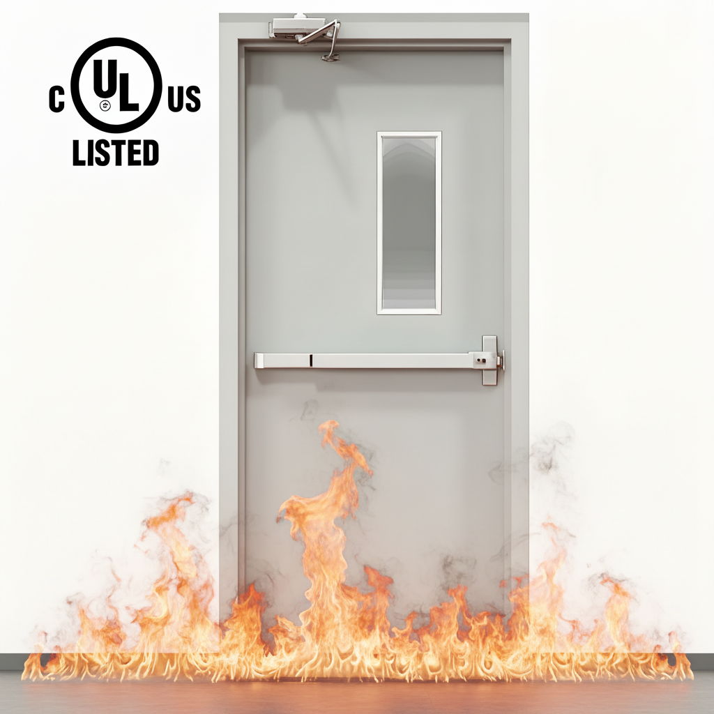 20-180 Min Fire Rated Steel Glass Door Swing Finished Commercial Interior Use Minimalist 3-Year Warranty Hospital Warehouse