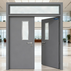 Double Fire Door with Glass Vision Panel